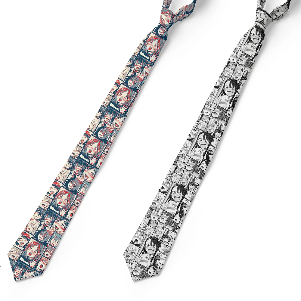 Милый мужской галстук с мультяшным аниме модный для милых девушек в стиле