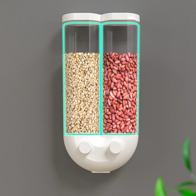 

Wall-Mounted Food Storage Box Multi-Grain Sealed Fresh-Keeping Box Organizer Jar Kitchen Accessories Plastic Box 2Sizes