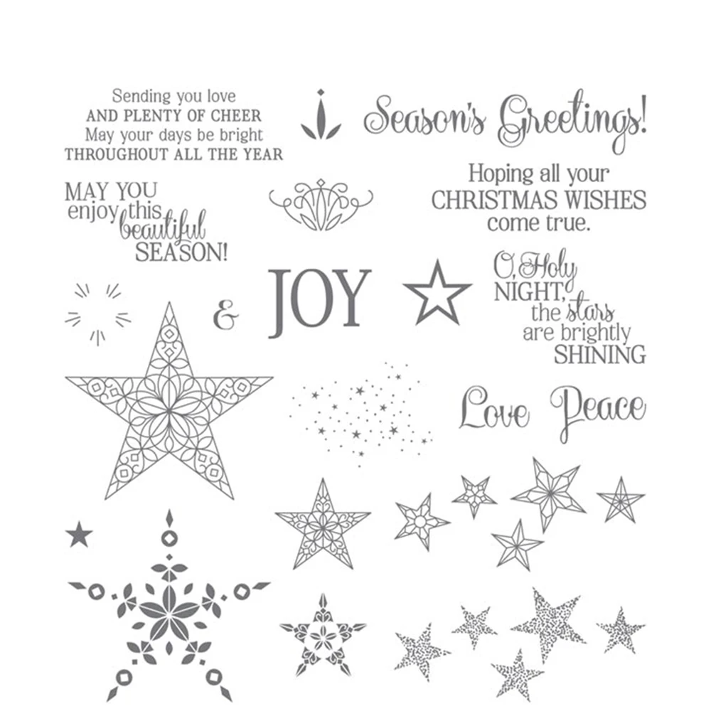 Прозрачные штампы со звездами для скрапбукинга сделай сам/изготовления