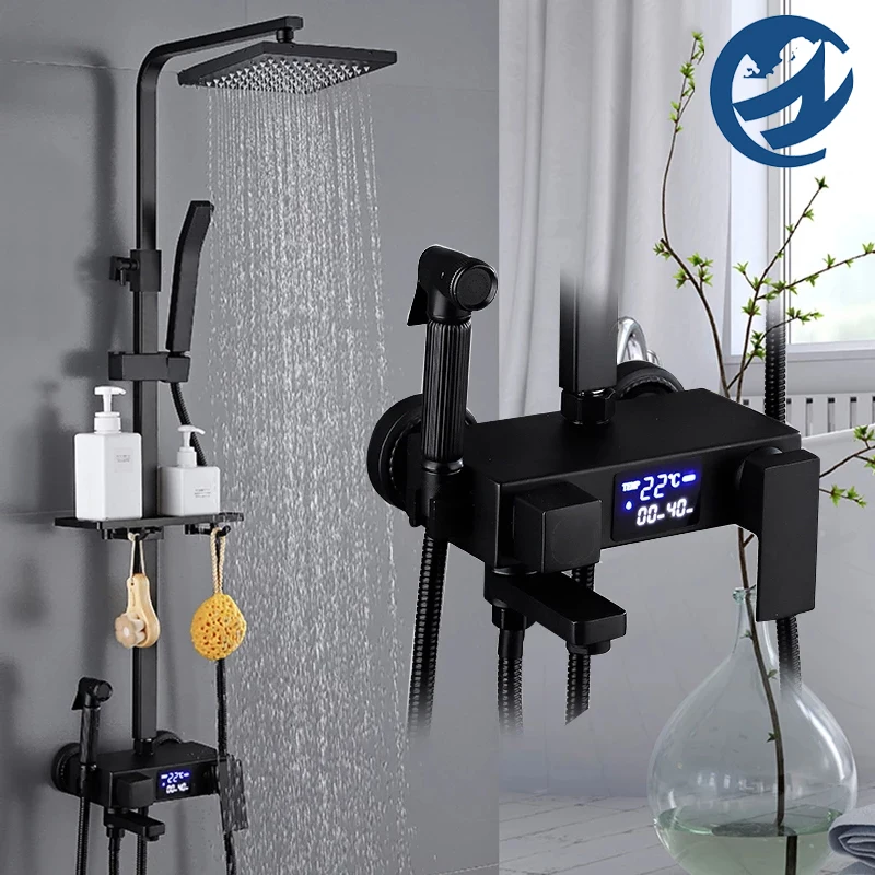 Смеситель для душа Mxer с термостатом цифровым дисплеем|Смесители душа| |