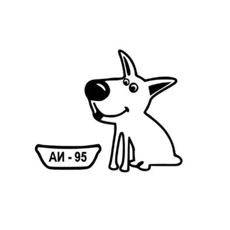 Черная/Серебристая Наклейка на топливный бак автомобиля с изображением милой