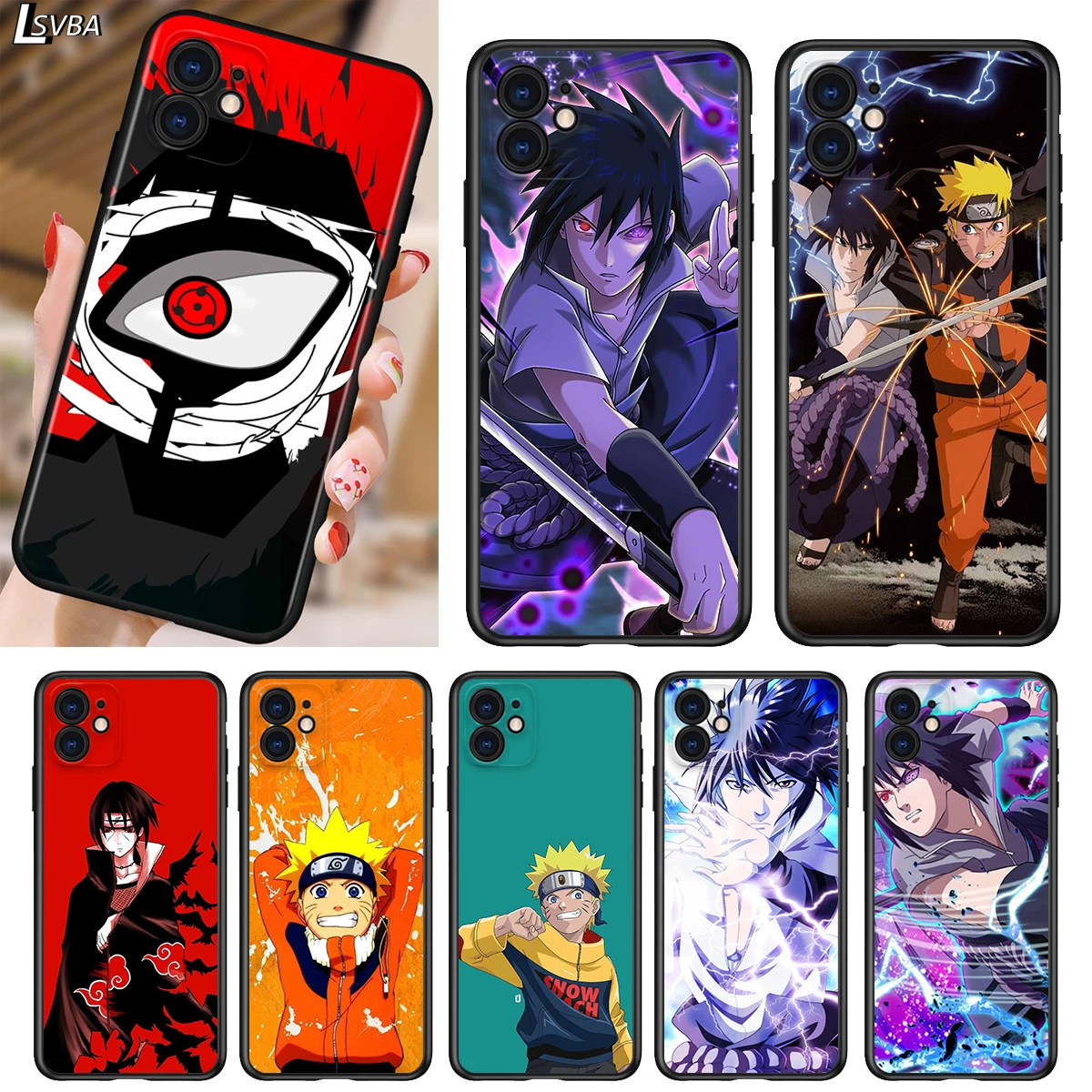

Soft TPU Cover Hot ​Japanese Anime Kids for Apple iPhone 12 11 SE XS XR X 7 8 6 5 S mini Plus Pro MAX 2020 Black Phone Case