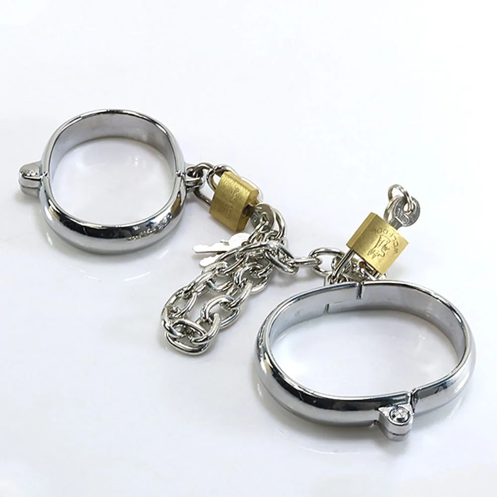 Наручники из нержавеющей стали для БДСМ-игр взрослых |