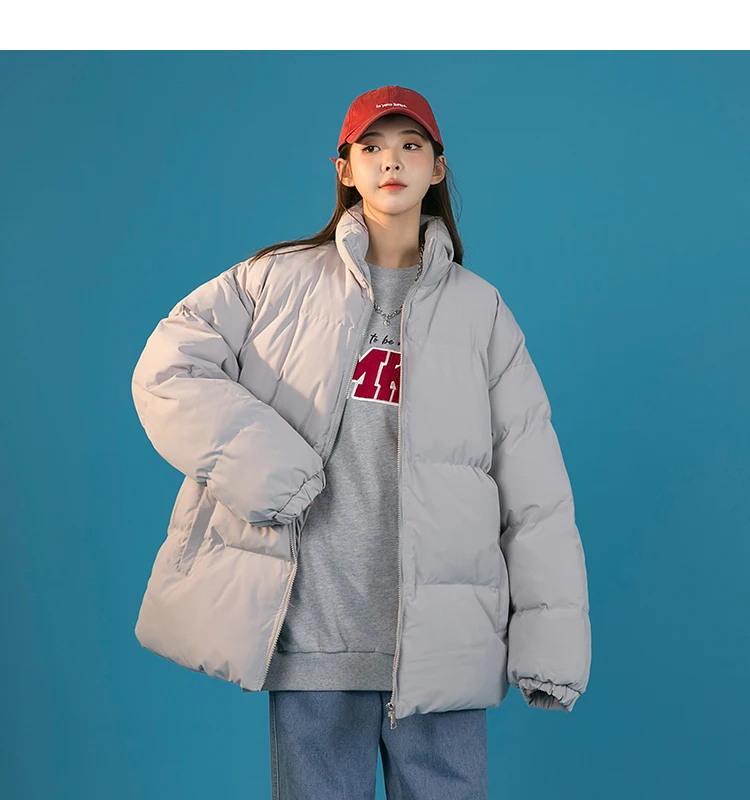 Thicken Men Winter Jackets and Coats Size M-5XL Stand Collar Oversize Parkas Korean Couple Male Cotton Padded Coat Warm Jackets