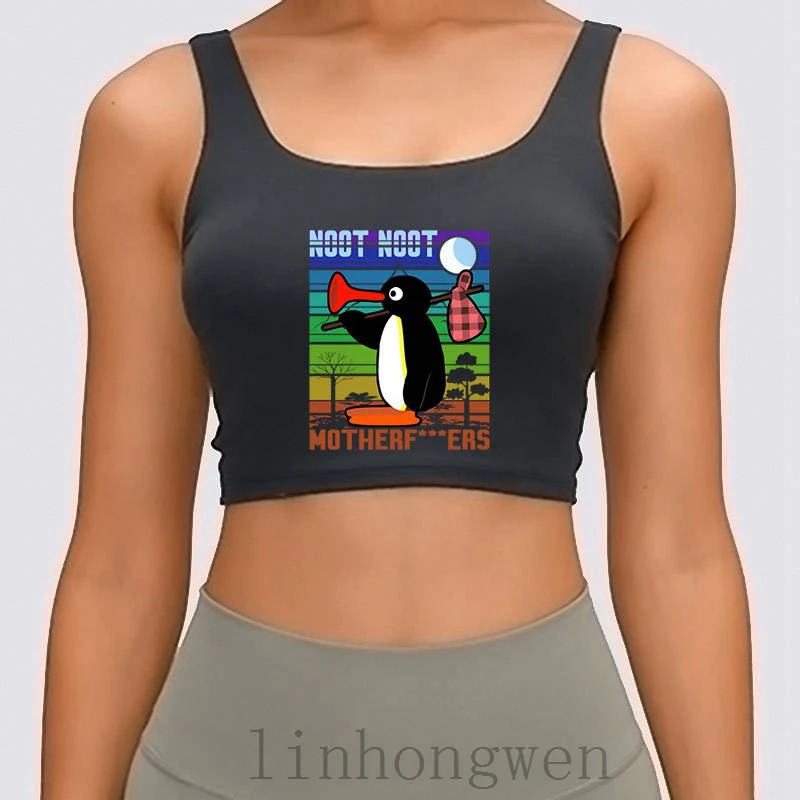 Pingu Noot Noot Women Tank Top Cotton Summer Letter S-XXXXXL Designs Basic Clothing Famous Crop Top