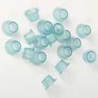 100 шт. SMмягкий силиконовый одноразовый контейнер для микроблейдинга с синими прозрачными чернилами для тату, аксессуары для перманентного макияжа