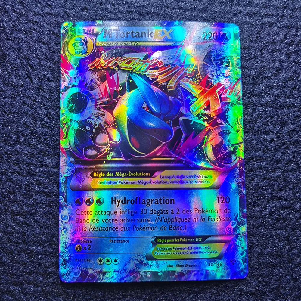 18 шт. французская версия EX MEGA Shining карточная игра высокое качество Battle Carte