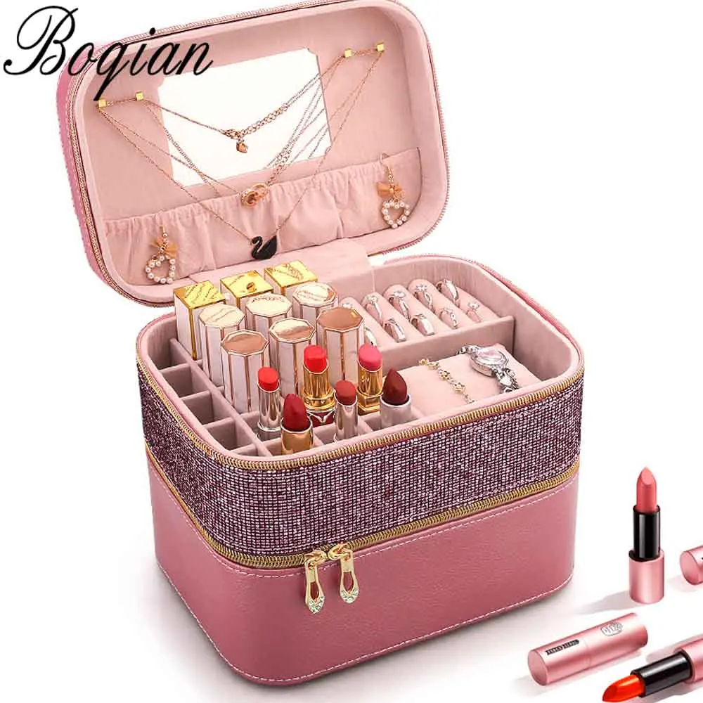 Косметичка из искусственной кожи для женщин вместительный Модный