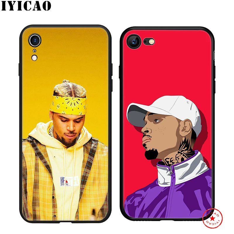 IYICAO Chris коричневый рэп мягкий чехол для телефона iPhone 11 Pro XR X XS Max 6 6S 7 8 Plus 5 5S SE