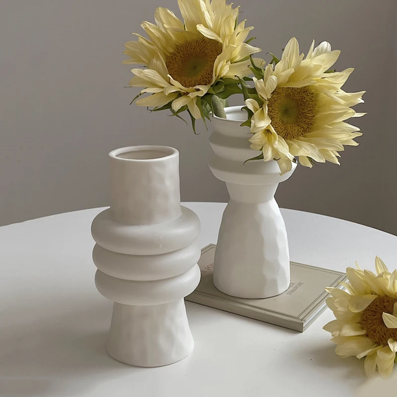 

Morandi Ceramic Dry Flower Arrangement European Modern Ceramic Flower Vase Living Room Decoration Furnishings Housewarming Gifts