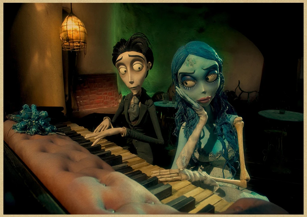 Труп невесты Тим Бёртона украшение для мебели крафт-фильм Ретро плакат рисунок