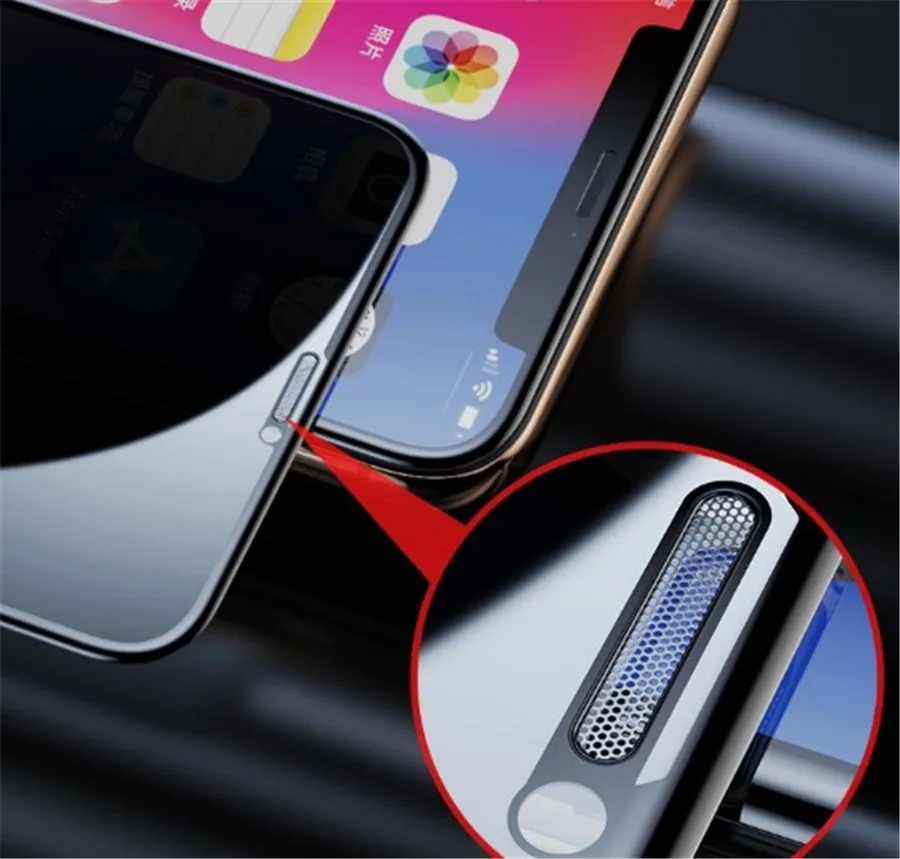 

For iphone12 11 11Pro Max X XS XSMAX XR 8P 7/8 Private Screen Protector Dustproof net Anti-peeping Tempered Glass