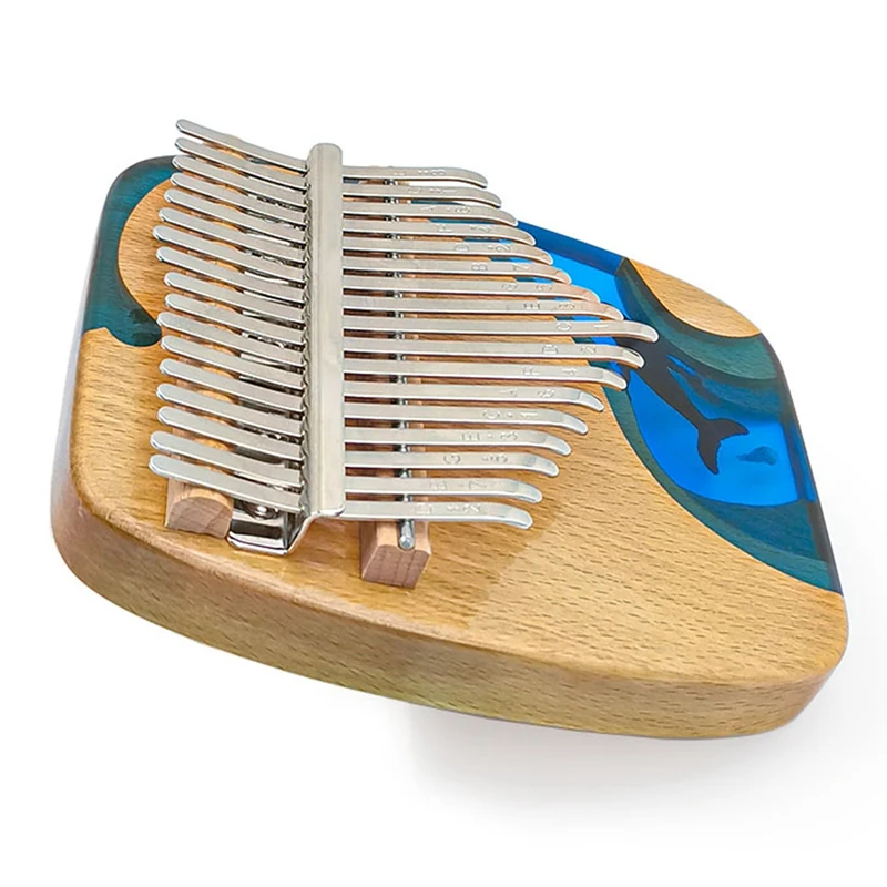 17 тонов под большой палец квадратное деревянное + акриловое китовое пианино