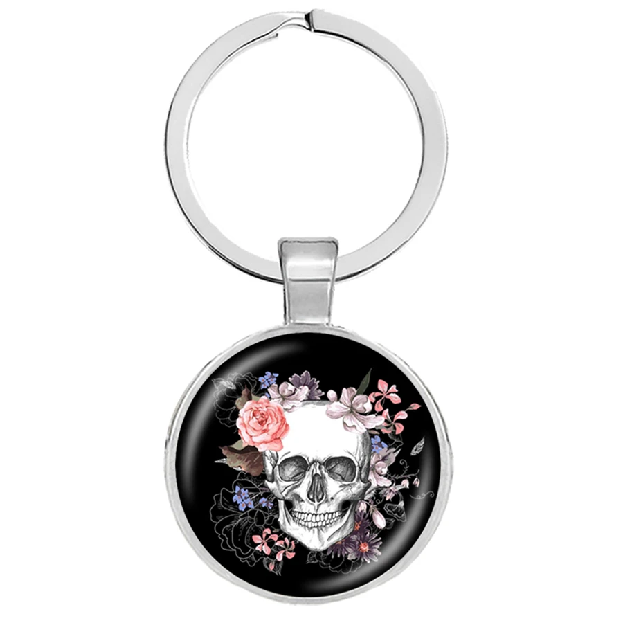 Модные пистолеты N брелоки с розами художественное изображение стеклянный купол