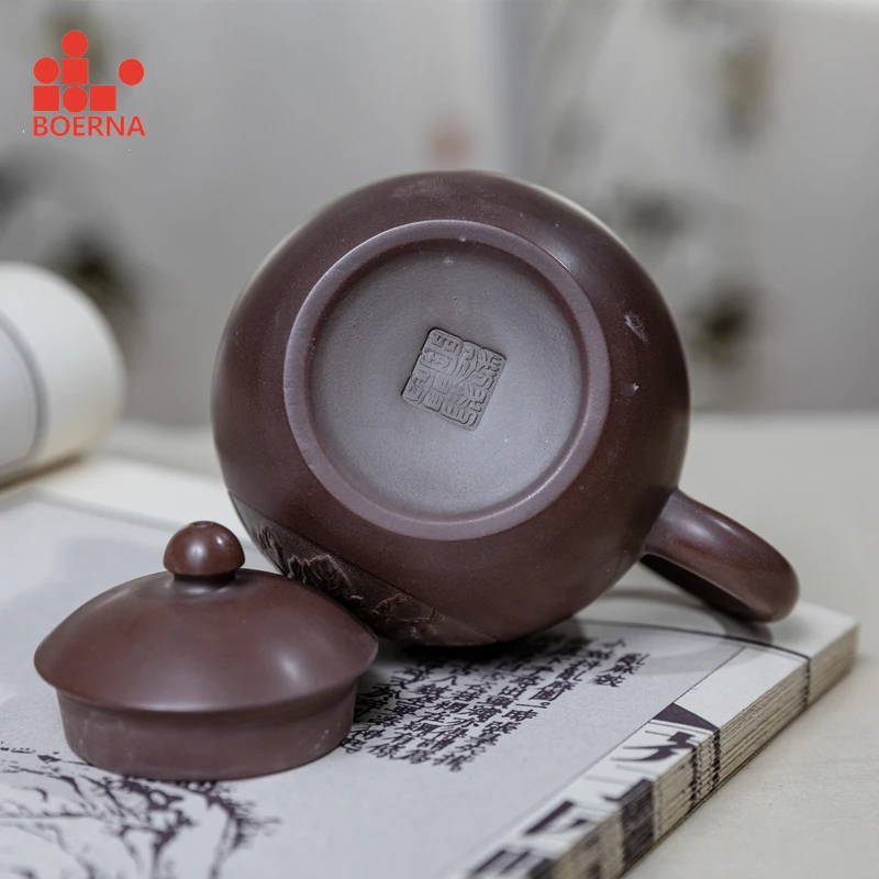 BOERNA Longdan чайник Красота ручной работы с Nixing глины Qinzhou Тао чайный набор из Горячая