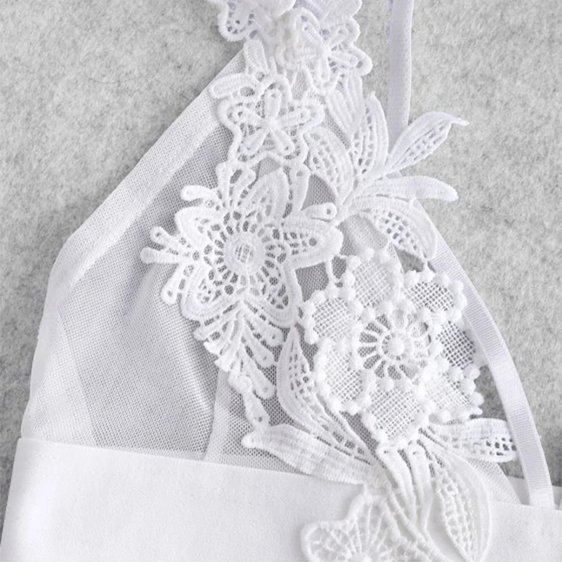 Женское Прозрачное нижнее белье bralette бюстгальтер на бретельках с цветочной