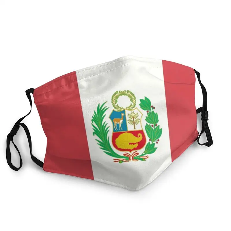 

Flag Of Peru, Peruvian Flag Face Mask Adult Men Anti Dust Mask Protection Respirator Non-Disposable Mouth Muffle