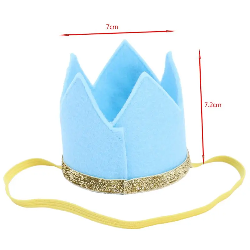 Newborn Infant Toddler Baby Girl Boy Half 1/2 First Second Third Birthday Crown Party Cake Smash Headband Hair Accessories blue | Детская