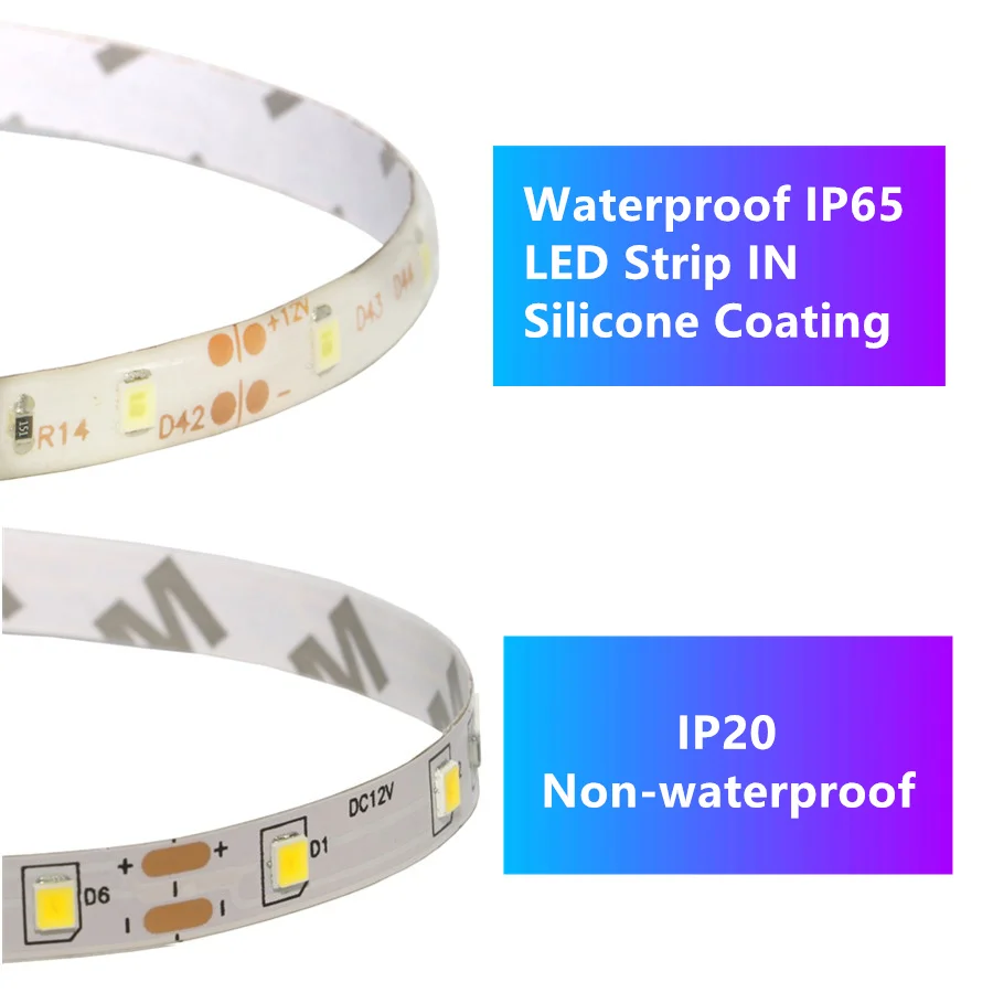 Водонепроницаемая гибкая светодиодная лента 5 м 12 в пост. Тока 60 120