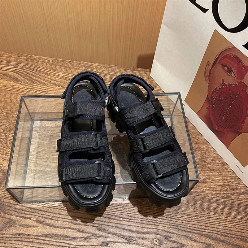 

Meotina Women Sandals Gladiator Shoes Round Toe Platform Thick High Heel Sandals Summer Ladies Footwear 2021 Wihte Big Size 46