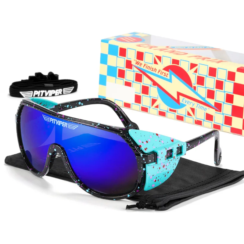 

2020 Pit viper Sunglasses new arrived mirrored eyewear tr90 frame UV400 protection Z87+ Lens Safety goggles 10 COLORS with case