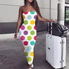 Женское винтажное платье KYKU, разноцветное платье в горошек, с 3D-принтом