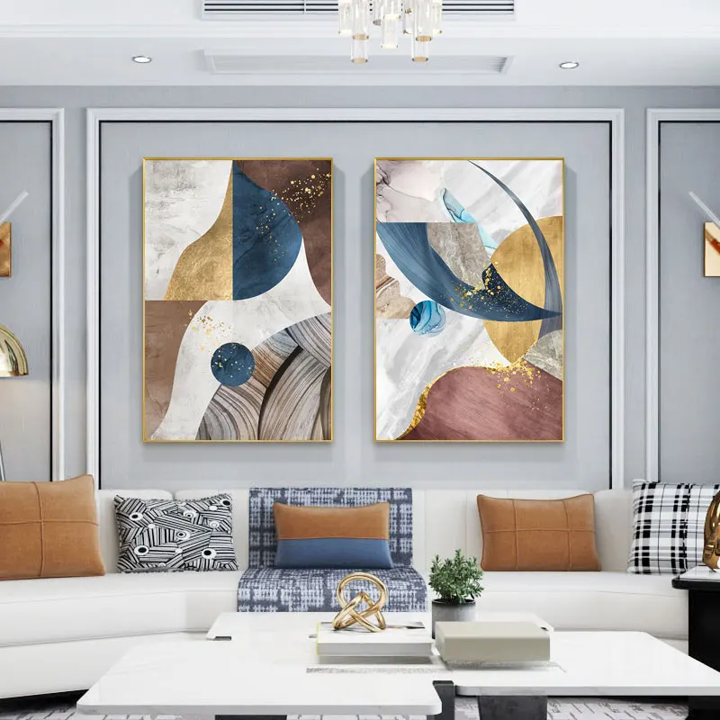 Абстрактная настенная Картина на холсте в скандинавском стиле современный