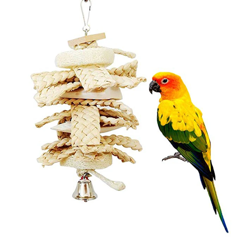 Креативная природная игрушка для птиц попугай макаw Agapornis Budgie Calopsita жевательная