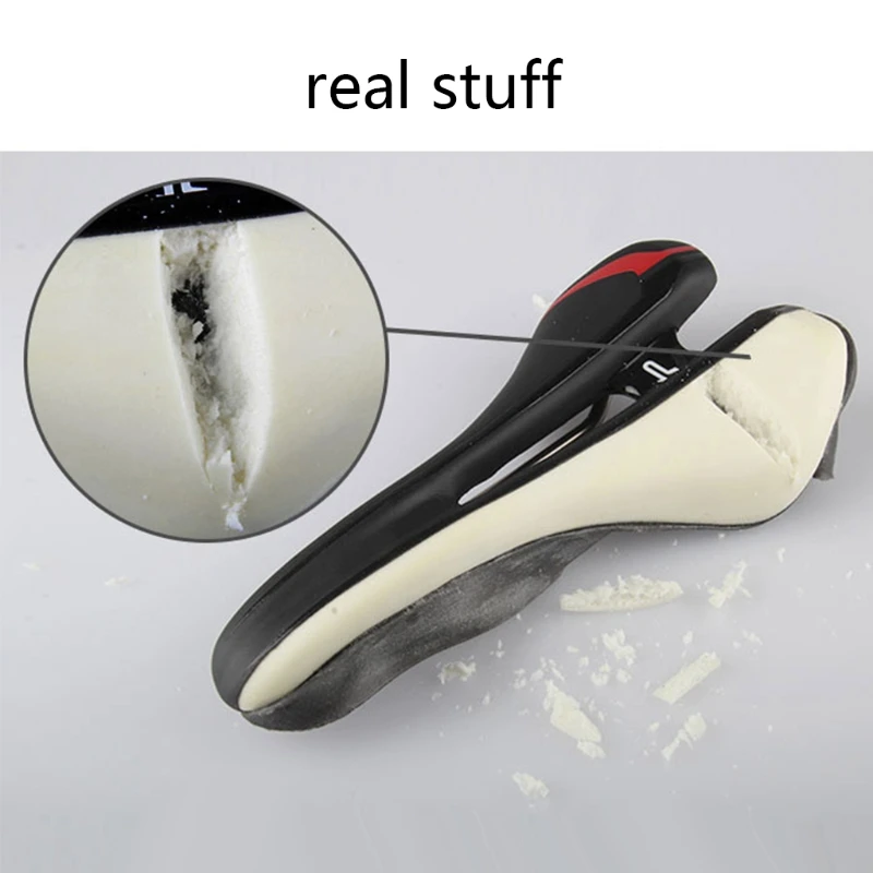 

MTB Road Bike Hollow Breathable Seat Leather Bicycle Cushion Mountain Bike Seat