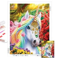 diamond embroidery 5d diamond painting cross stitch horse colored unicorn picture of rhinestones home decor christmas gifts