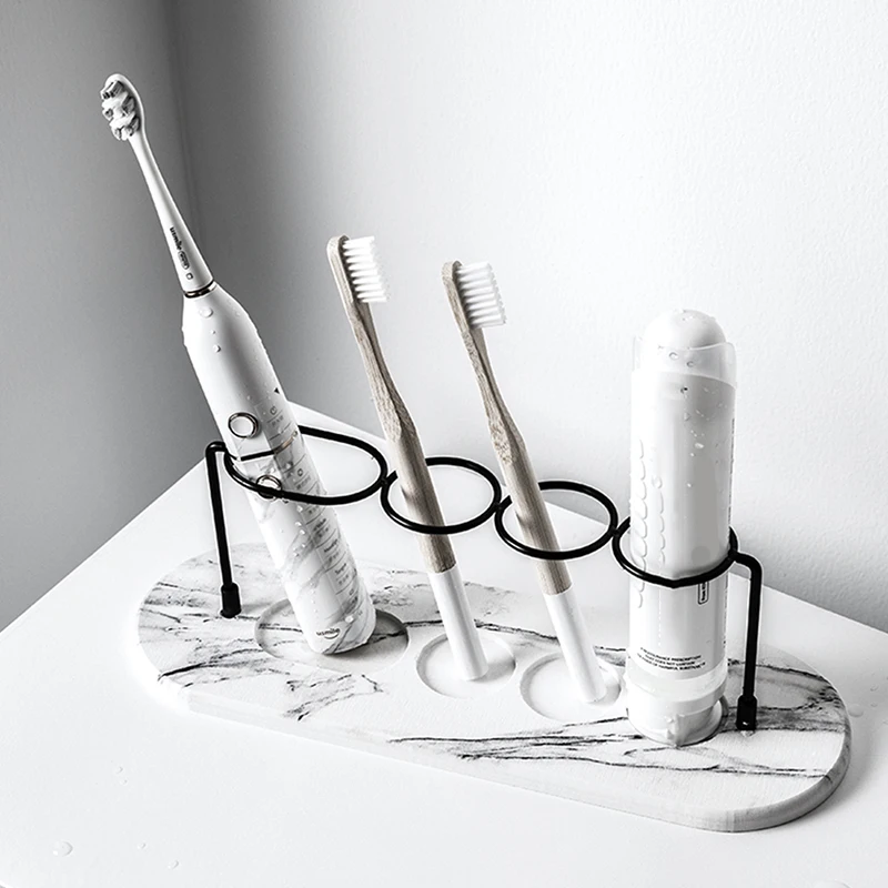 

Toothbrush Holder Multifunction Base Frame Storage Rack Bath Accessories Tooth Brush toothpaste Stand Shelf Cup holder