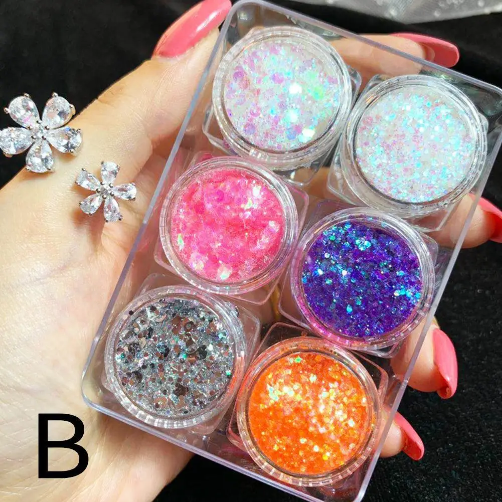 Алмазная фотография искусства ногтей Русалка Блестки кожа для глаз