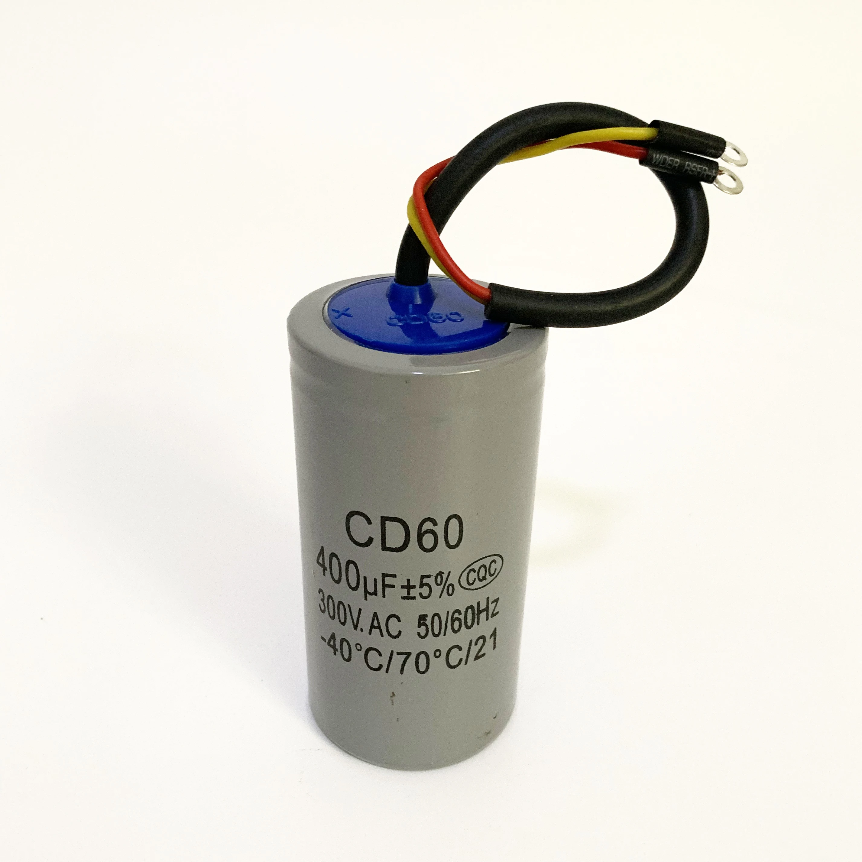 Kiger CD60 400 мкФ 300V AC Пусковой конденсатор для сверхмощного электрического двигателя Воздушный компрессор красный желтый два провода