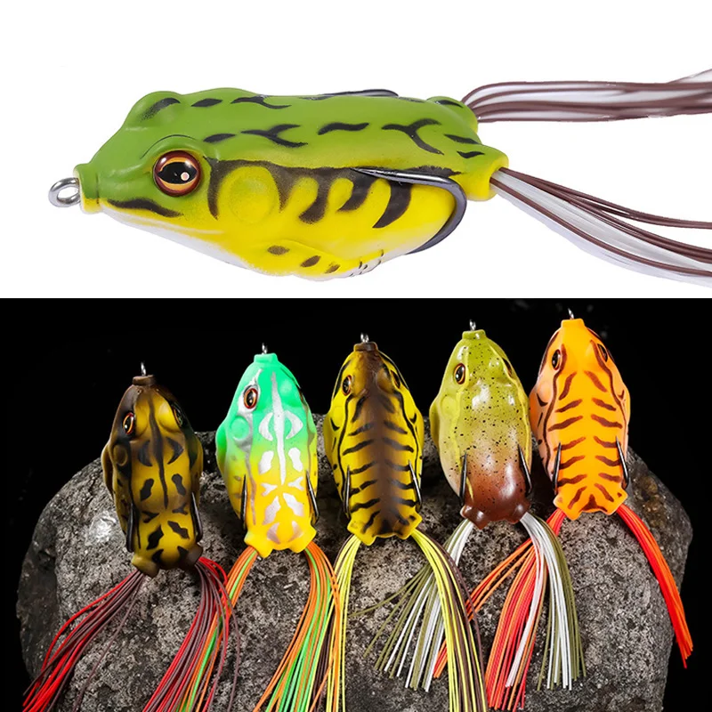 1Pcs 6g 9g 12g Top Water Ray Frog Shape Hooks soft Minnow Crank Wobbler for Fly Fishing Soft Tube Bait Japan Tackle | Спорт и