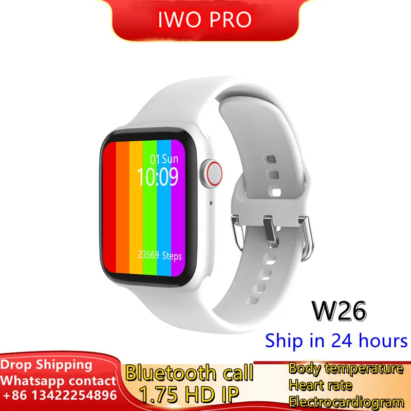 

SHACKER Series 6 44mm W26M 40mm Smart Watch 2020 SmartWatch ECG Heart Rate Monitor Temperature Waterproof PK IWO 13 W26 Pro