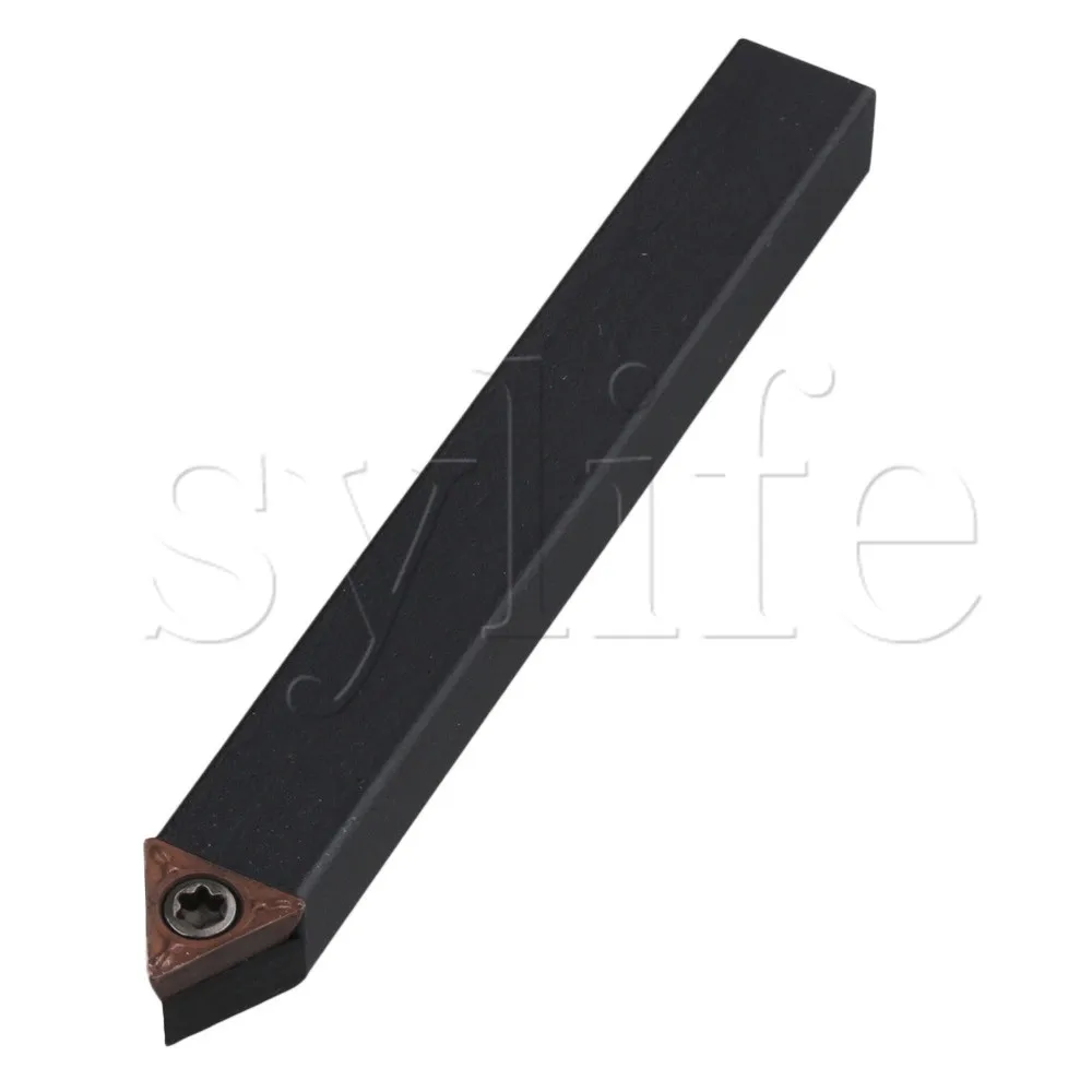 

0.8x1cm 45# Steel Cylindrical Lathe Turning Tool Holder 60 Degree Black