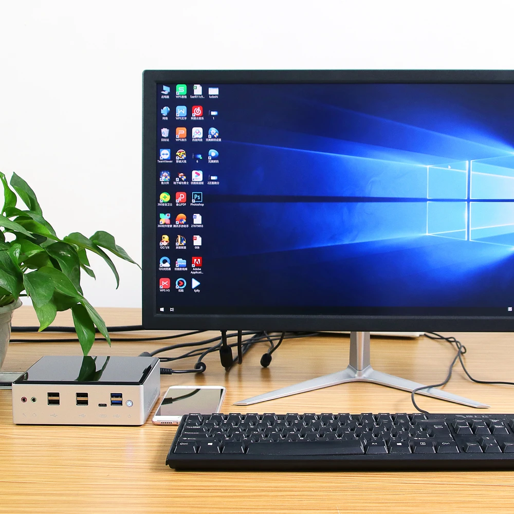 Мини ПК Intel Core i7 10510U DDR4 RAM M.2 SSD NVMe WiFi 4K UHD HDMI DP 8 * USB Type C 2x Gigabit Ethernet Windows 10 Linux|Мини ПК| |