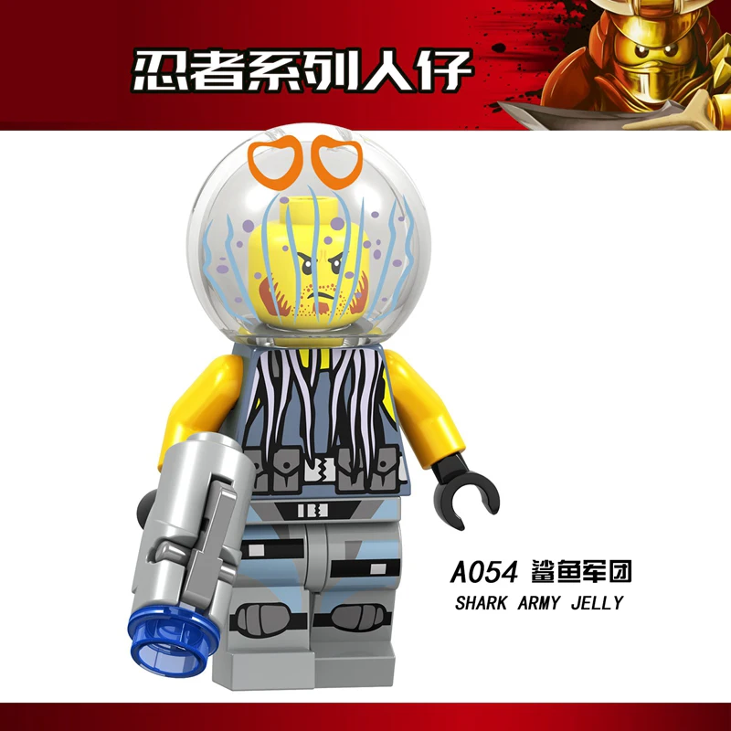 A054 Ниндзя фильм Figuras фигурки Kai, jay, Cole, Nya Lloyd мастер Ву самурая X ниндзя комплект строительных блоков, Детские кубики Фигурки игрушки для детей подарок - Цвет: A054