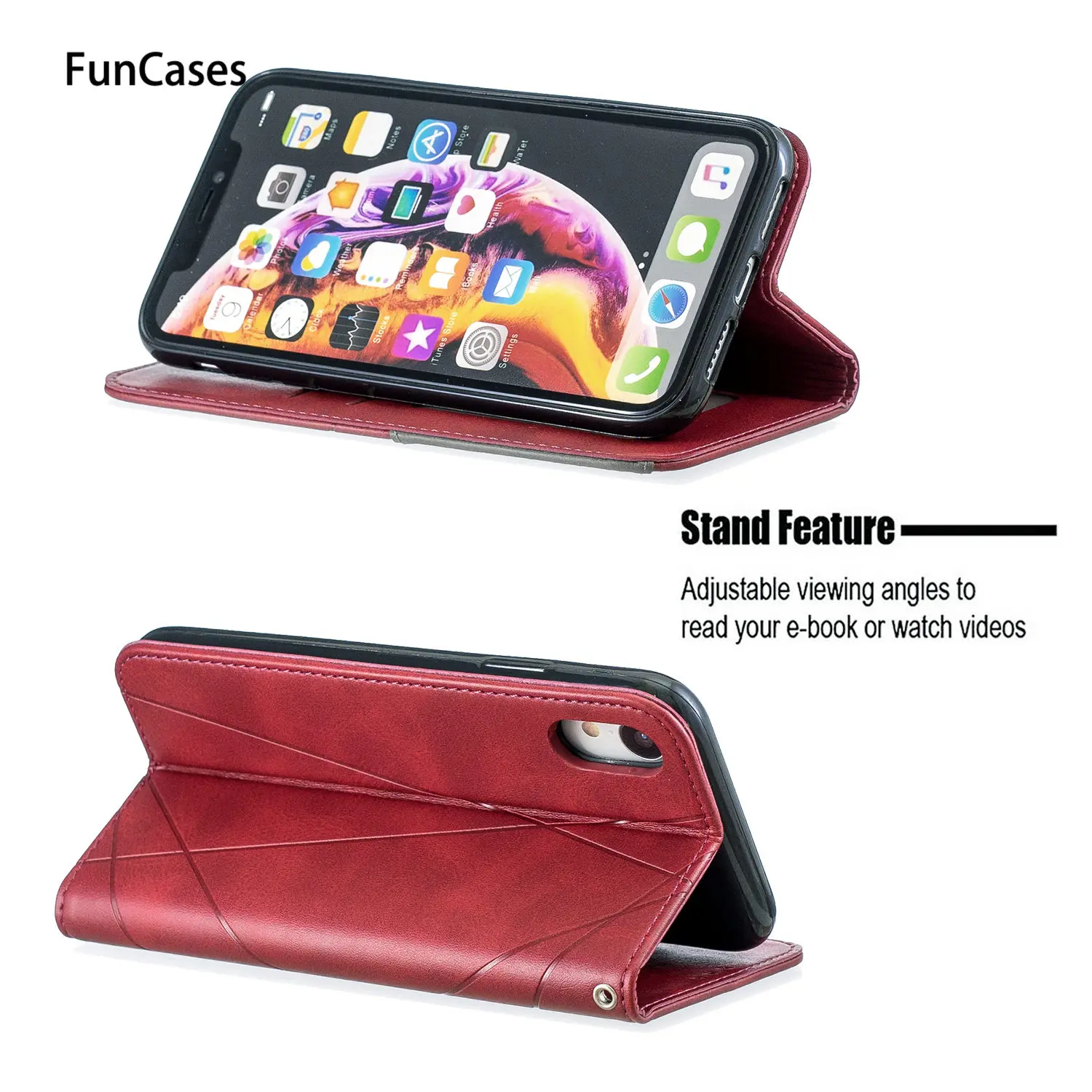 Однотонная сумка из искусственной кожи для телефона capinha iPhone XR чехол мобильного