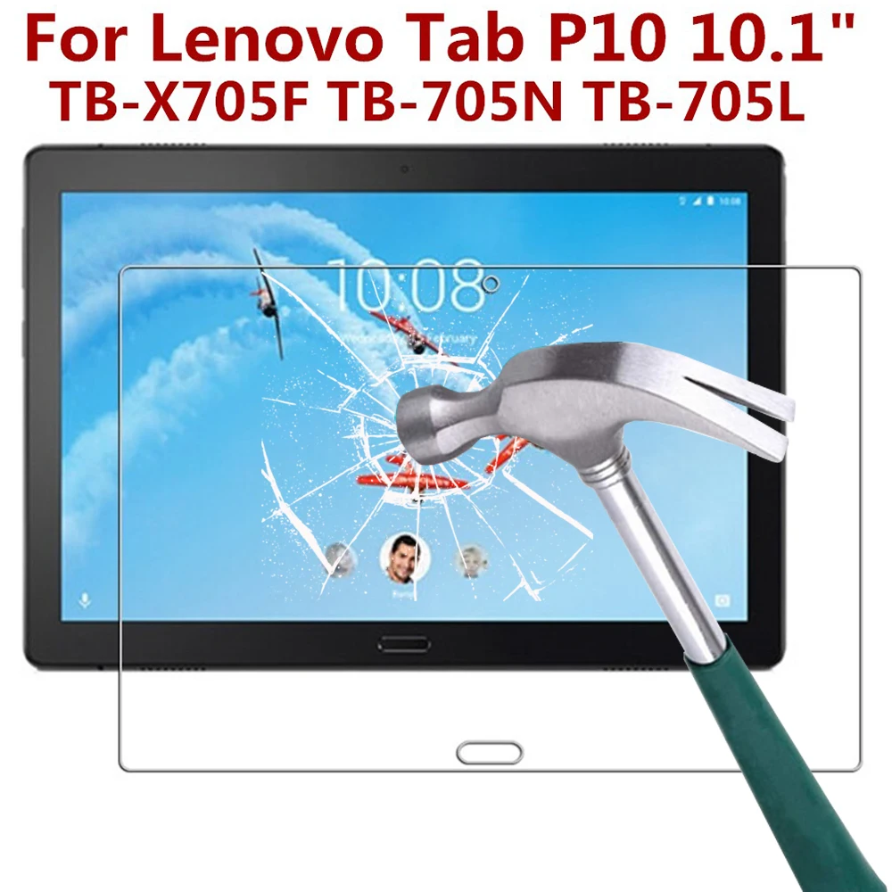 

9H Tempered Glass Tablet Film For Lenovo Tab P10 10.1 Inch TB-X705F X705N X705L Explosion Proof Anti Scratch HD Screen Protector