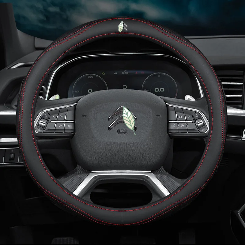 

Car Leather Steering Wheel Cover For Citroen C1 C2 C3 Pluriel C4 C5 C6 C8 XSARA Picasso Nemo Breathable Car Styling Accessories