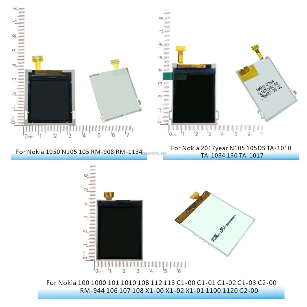 Запасной ЖК дисплей для Nokia 1050 N105 105 RM 908 1134|Экраны мобильных телефонов| |
