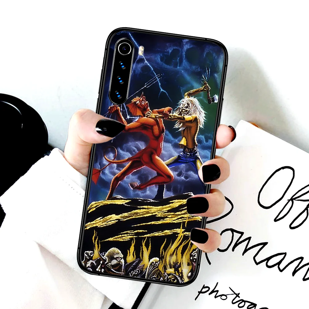 

Ironn Maide Band Phone Case For Xiaomi Redmi Note 7 8 8T 9 9S 4X 7 7A 9A K30 Pro Ultra black Etui Fashion Cover Silicone Bumper