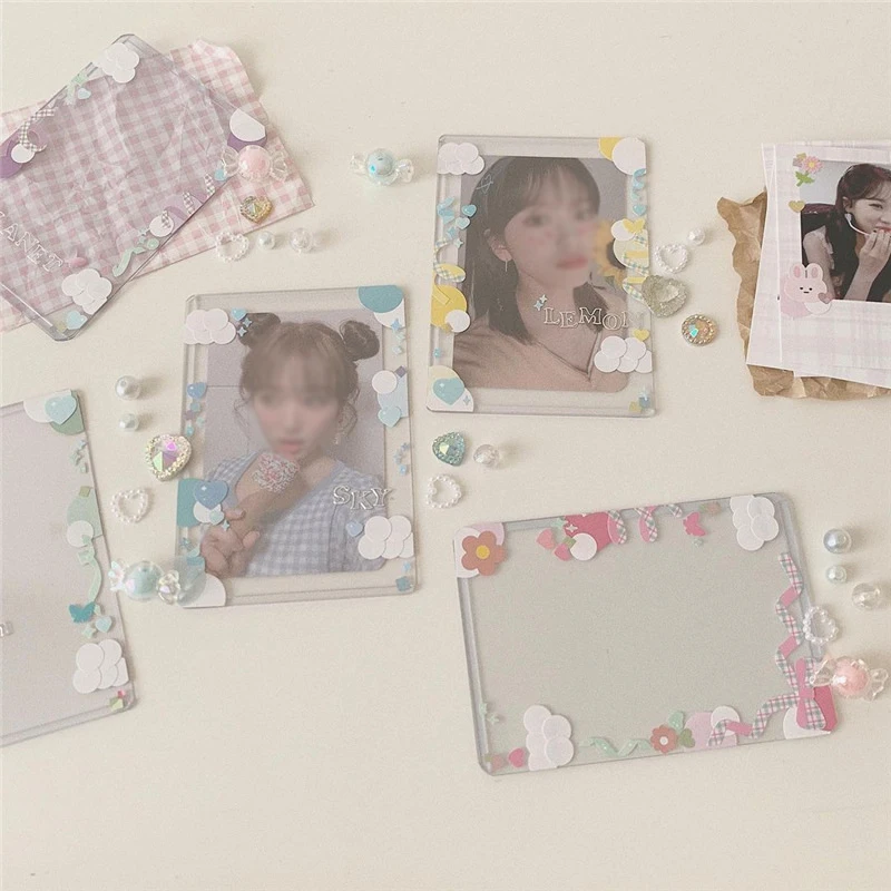 

Holder Transparent With Chain Idol Photo Sleeves Kpop Photocards Protector Card Film Protector Photo Cards Storage Bag