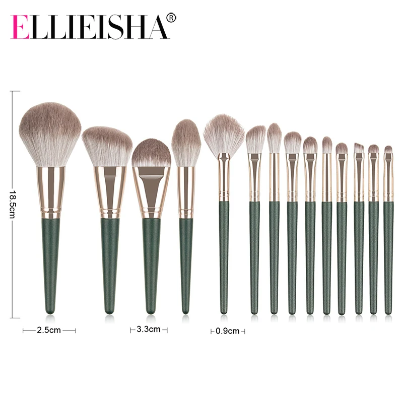 

Make Up Brush Set Wood Makeup Eyeshadow Mask Brush Make Up Tools Facial Brow Cosmetic Makeup Blusher Foundation Makeup Brush Bag
