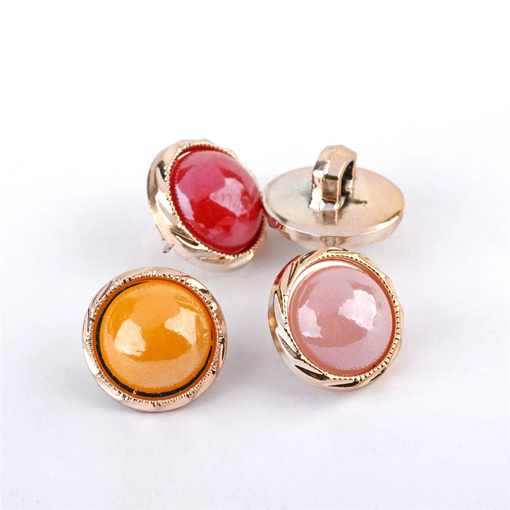 100 шт./лот пуговицы с жемчужинами и хвостовиком задняя часть из смолы 12 мм диаметр