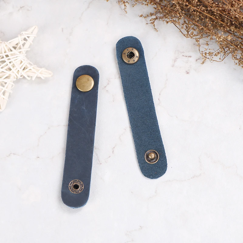 

2pcs/set Cable Organizer Leather Earphone Cable Winder for Earphones USB Cable Management AUX Line Clip Wire Holder Organizer