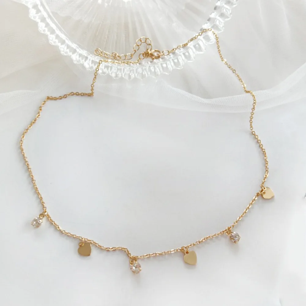 Женское колье-чокер с подвеской в виде сердца | Украшения и аксессуары