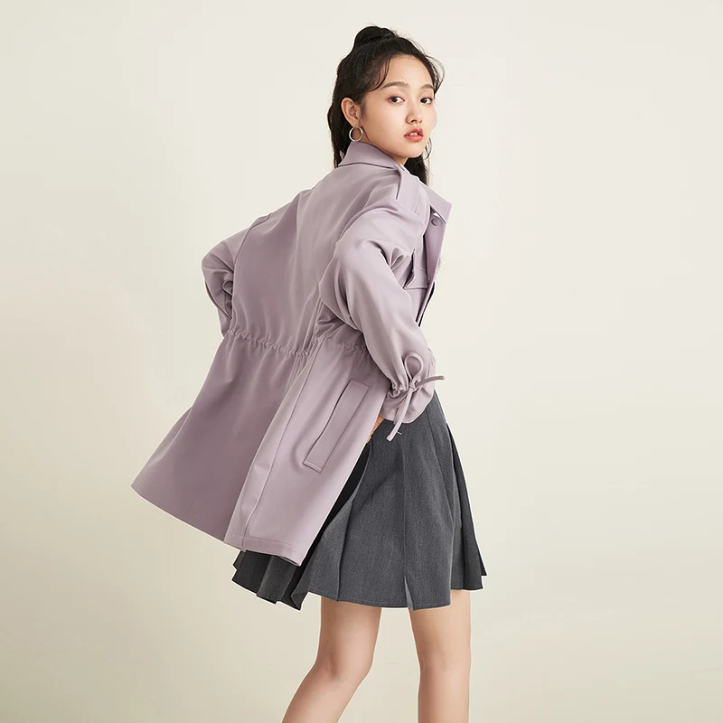 Женское пальто INMAN весенне-осеннее повседневное с милым карманом в виде сердца