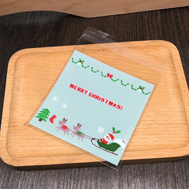 50 шт 100 рождественское печенье упаковочные подарки сумки милые Мультяшные в